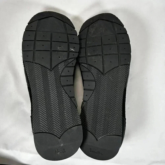 Paul Smith Size 8 Sueded Men’s Sneakers Black Trainers Retro - Picture 8 of 9